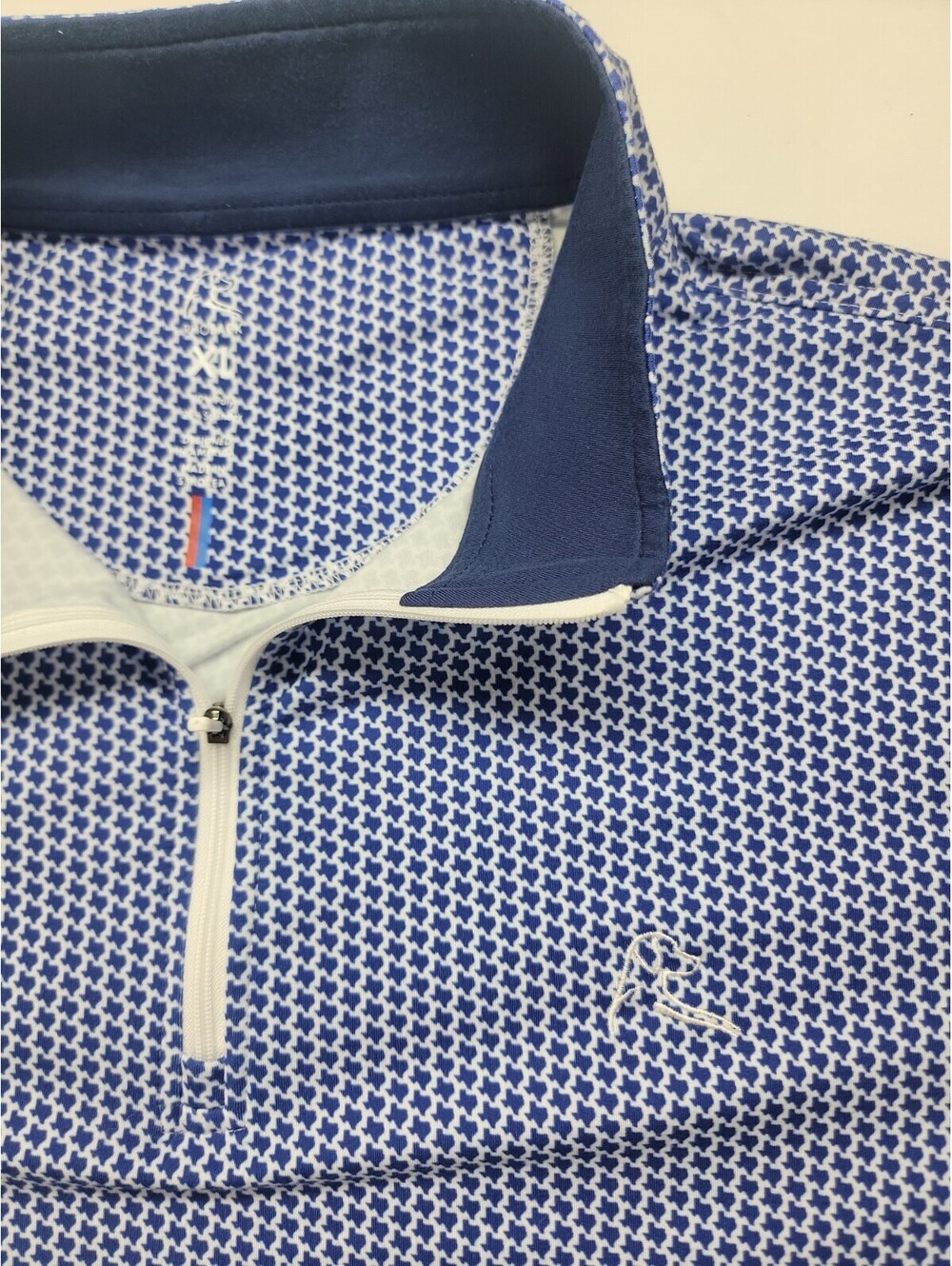 Rhoback Mens XL 1/4 Zip Texas Pattern Golf Pullover